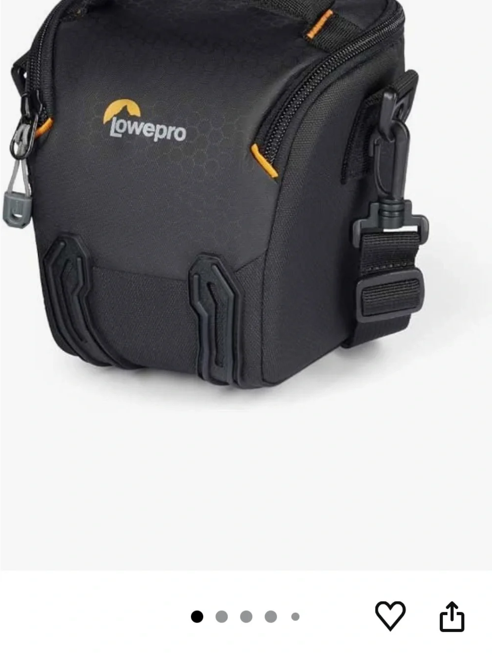 Aventura Black Camera Pouch with Shoulder Strap/Lowepro without strap. 2 Bags!